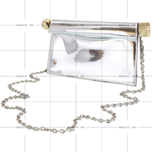 Women's Trendy <b>Vintage</b> Glitter PU Leather <b>Clutch</b> <b>Bag</b> with Metal Decoration Versatile Folding Evening Purse for Parties - Product Image 2