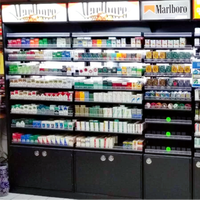 Étagères de présentation de cigarettes en métal CentRoyal personnalisées, robustes et multi-niveaux pour les produits de tabac