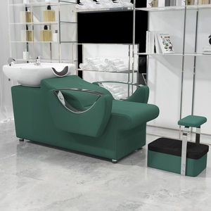 K Professional Beauty Hair Salon Furniture Fashion Luxury High-<b>end</b> Hair Washing <b>Bed</b> Ceramic Basin Classic Hair Washing Chair - Product Image 4
