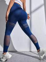 Leggings côtelés sans couture pour femmes Leggings de gym évidés pour femmes Pantalon de fitness serré à taille haute pour femmes Vêtements de sport