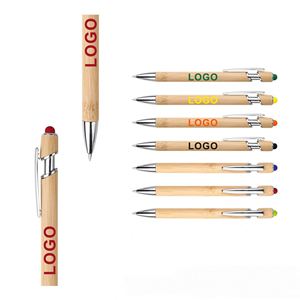 Stylo à bille en bambou personnalisé pour la remise des diplômes avec logo gravé au laser pour les cadeaux promotionnels et le marketing d'entreprise - Product Image 4