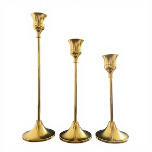 European Retro Gold-Plated BRASS ARMOUR <b>Candle</b> Holder Irregular Shape Carved Romantic Christmas Chinese New Year Wedding <b>Dinner</b> - Product Image 3