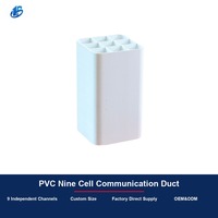 Conduit de câblage à quatre trous carrés avec séparateur en plastique pour le routage séparé des câbles d'alimentation et de signalisation
