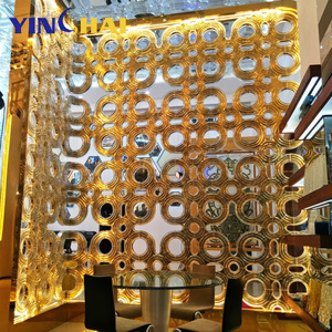 Vách ngăn phòng kính nghệ thuật nhà hàng OEM nhà máy, dự án kỹ thuật thép không gỉ, khách sạn biệt thự, vách ngăn kim loại trang trí - Product Image 4