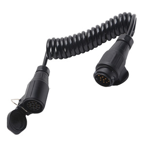Kamtung 13-Pin Spiral Extension Cable 3M <b>Trailer</b> Connector RV Adapter Plug And Socket For <b>Other</b> <b>Trailers</b> - Product Image 1