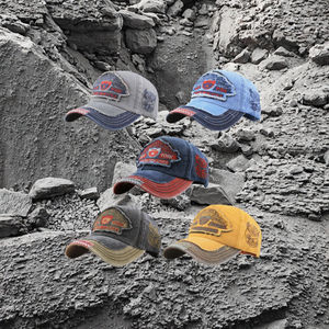 Gorra de Béisbol de Mezclilla Lavada con Protección Solar de 5 Paneles para Hombre, Diseño Deportivo con Bordado, Gorra de Verano - Product Image 3