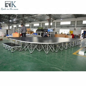Escenario Portátil Móvil de Aluminio de 4x4 pies para Exteriores, Plataforma de Madera, Estructura de Truss para Eventos - Product Image 4