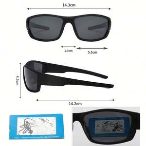 Lunettes de soleil polarisées personnalisées avec logo pour hommes et femmes, vision de jour et de nuit, UV400, monture carrée, pour la course à pied, la pêche, photochromiques - Product Image 4