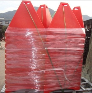 Màu xanh 680mm sàn nguy hiểm xây dựng dấu hiệu an toàn không chờ đợi tam giác chướng ngại vật <span class=keywords><strong>PE</strong></span> nhựa 3 mặt cảnh báo đỗ xe hình nón kim tự tháp - Product Image 5