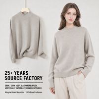 Nouvelle Tendance 2026 – Cachemire Pur à 100% Col Montant Helan Ningxia 16.2µm Testé en Laboratoire – Tricot Luxe Discret Hiver Style Ski Chic Européen