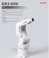 Bras robotique polyvalent EFORT 6 axes ER6-2000, charge utile 6 kg, portée 2010 mm, pour chargement/déchargement de machines, inspection de qualité, ligne automatique