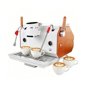 Machine à expresso semi-automatique professionnelle à double tête et quatre chaudières avec fonction de verrouillage de la température pour les chaînes de cafés - Product Image 4