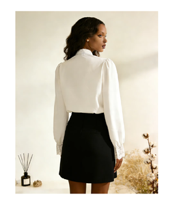 Producto Altamente Recomendado, Blusas para Mujer, Camisa de Cuello Blanco, Manga Larga, Logotipo Personalizado - Product Image 3