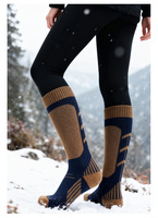 Chaussettes de ski antidérapantes, bas de compression, 30,5% coton, laine mérinos, chaussettes de ski professionnelles pour activités de plein air