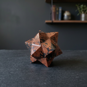 Obsidian12 de caoba, cristal Merkaba para curación de Reiki, rejilla de cristal y Fengshui, Meditación de Exis, cristal de exportación - Product Image 3