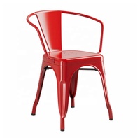 Salle à manger industrielle vintage moderne en métal chaise empilable refroidissement coloré maison bureau bar parc salle de sport utilisation