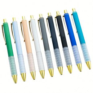 Custom Colorful Soft Grip Ballpoint New Design <b>Retractable</b> Plastic <b>Pen</b> With Logo Printed for Office and School Use - Product Image 1