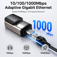 Adaptador Ethernet Gigabit RJ45 de 1000Mbps, Cable de Red USB-C 3.0 para Laptop/PC/Stream Deck, Aleación de Aluminio, Protección Contra Cortocircuitos