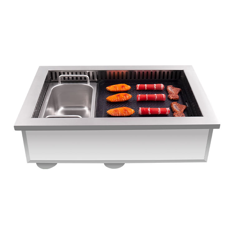 Stainless Steel 540 Grill with hot pot