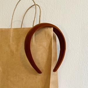 Serre-tête en velours couleur citrouille Maillard pour femme, idéal pour les fêtes automne/hiver - Product Image 6