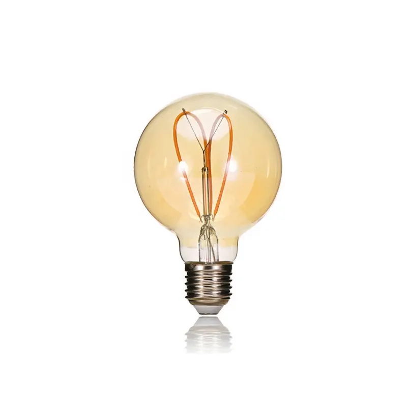 Energy Saving Led Lights G80 4W Soft Flexible Spiral Filament bulb E26 E27 Screw Month Industrial Retro Lamp Bulbs