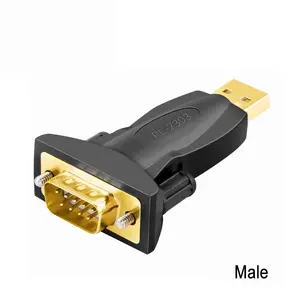 맞춤형 D-sub RS232 남성 여성 9pin PL2303 FT232 DB9 USB 어댑터 어댑터 플러그 커넥터 칩 변환기