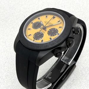 New 39mm <b>Men</b> Quartz Chronograph <b>Watch</b> Matte <b>Black</b> With VK63 Movement - Product Image 2