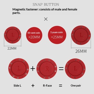 กระดุมแม่เหล็กแบบซ่อน ไนลอนคลาสสิก เสื้อคลุมคาร์ดิแกน ชุดแม่ลูก พร้อมกระดุมแป๊ก - Product Image 2