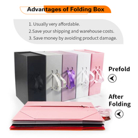 Premium Custom Logo Matt Starre Papier Pappe Schwarz Faltbar Leer Magnetisch Falt verschluss Parfüm Geschenk box für Kleidung