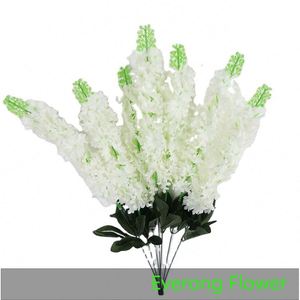 Everongflower alta calidad precio de fábrica 5 tenedor 7 tenedor Jacinto artificial, Jacinto <span class=keywords><strong>orientalis</strong></span>, boda vacaciones decoración del hogar - Product Image 3