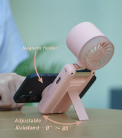Ventilateur portable multifonctionnel, support de téléphone, ventilateur magnétique, 5 vitesses, rechargeable, ventilateur pliable, refroidissement TEC