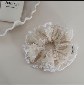 Coleteros Grandes Elásticos con Encaje Estilo Ballet, Lazos Dulces para Moño, Bandas Elásticas para el Cabello de Alta Elasticidad, Accesorios para el Cabello de Niñas, Scrunchie - Product Image 1