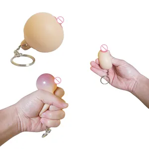 Soft TPR Boobs Anti Stress Simulation Breast Model Squish Toy Funny Mini Breast Ball Squeeze Tricky Toys