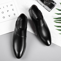 Chaussures pour hommes d'affaires respirantes et légères en PU à fond souple antidérapantes confortables chaussures de mariage décontractées formelles pointues