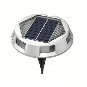 Lampe solaire 2-en-1 pour extérieur, 10 modes RGB, 6 LED, étanche, en aluminium moulé sous pression, pour allée et jardin - Product Image 1