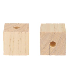 Wooden Cube Blocks With Holes 4x4x4cm For Children Building And Crafting <b>Model</b> <b>Kits</b> - Product Image 2