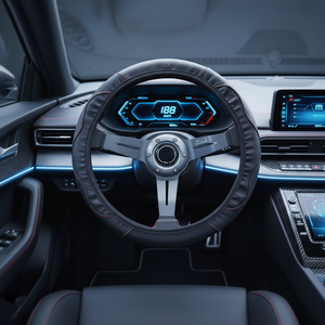 Funda Antideslizante para Volante de Fibra de Carbono, se Mantiene Firmemente sin Deslizamientos, de Cuero de Microfibra, Ajuste Universal para Auto y SUV - Product Image 6