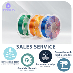 真丝三色聚乳酸长丝1.75毫米3D打印机金色 + 紫红色 + 黑色3D长丝1千克 (2.2磅) 聚乳酸真丝多色聚乳酸长丝 - Product Image 3