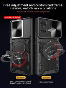 Porte-anneau chaud coques de téléphone pour Motorola <span class=keywords><strong>Moto</strong></span> G14 4G G34 G54 5G Protection de caméra coulissante support de voiture couverture arrière magnétique - Product Image 3