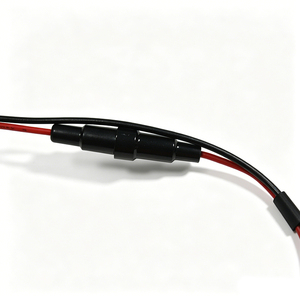 Rangkaian Kabel Fuse Holder 2 Pin Custom UL1007 18AWG dengan Konektor JST, Terminal Spade Piggyback, dan Kabel Daya Otomatis - Product Image 4