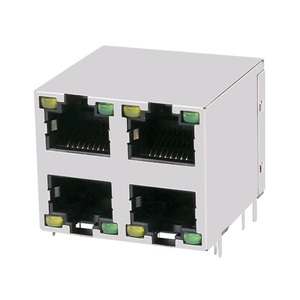 <span class=keywords><strong>RJ45</strong></span> kết nối shielded xếp chồng lên nhau <span class=keywords><strong>2x2</strong></span> 8P8C Modular Jack E5J88-C4AJB2-L - Product Image 2