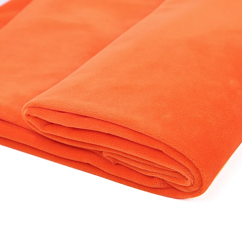 ETong Factory OEM 100% Polyester Short Plush Fabric Sleepwear Super Soft Polyester Stretch Fabric From China