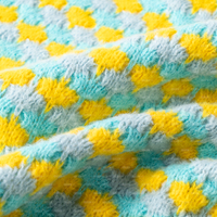 Manta de punto a cuadros suave y esponjosa para recién nacidos, decorativa, para sofá de bebé, de fabricantes de textiles para el hogar