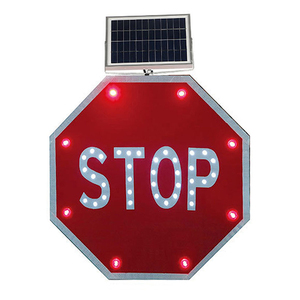 Năng lượng mặt trời Powered bát giác dừng LED nhấp nháy dấu hiệu giao thông với khả năng hiển thị cao đèn LED - Product Image 1