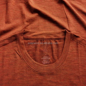 T-Shirt Casual da Uomo in <span class=keywords><strong>Lana</strong></span> <span class=keywords><strong>Merino</strong></span> con Collo a O Personalizzata dalla Fabbrica Solarwool - Product Image 3