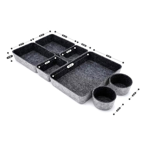 Séparateurs <span class=keywords><strong>de</strong></span> tiroirs en feutre, inserts pour boîtes <span class=keywords><strong>de</strong></span> <span class=keywords><strong>rangement</strong></span>, paniers à jouets, cubes <span class=keywords><strong>de</strong></span> <span class=keywords><strong>rangement</strong></span> pour étagères, organiseurs <span class=keywords><strong>de</strong></span> bureau, plateaux peu profonds pour la maison - Product Image 2