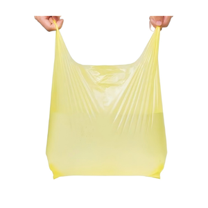 Huamaohengchun <b>Plastic</b> Bags with Handles for Grocrery and Retail Shopping, Bolsas De Plastico Para Negocio 12x20 Inch Yellow - Product Image 1
