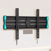 Soporte de TV de estilo moderno VESA 600x400mm Montaje de pared de acero para 32-80 pulgadas LCD Plasma Soporte de TV de inclinación de distancia fija para uso de oficina