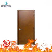 UL 10C CE Certified Hotel Wood Fire Door Custom 60 Min Mineral Core Timber Exit Door Commercial Interior Door (