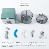 Fontaine à eau pour chat intelligente, grande capacité, transparente, sans fil, avec filtre à circulation automatique